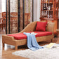 Sillón Chaise Lounge de ratán Chaise tapizado con un brazo