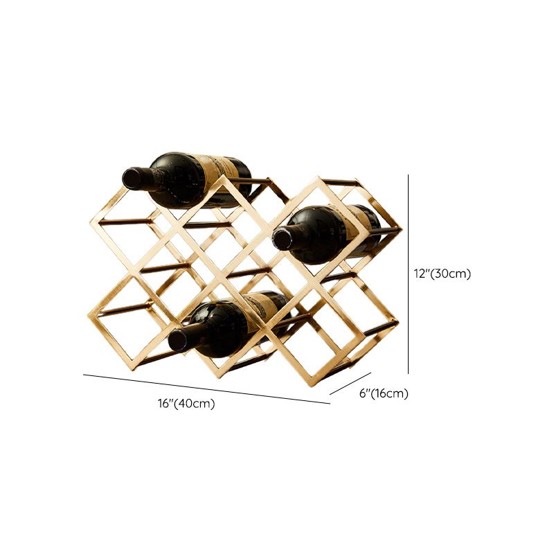 Aanrechtwijnrek Glam metalen wijnrek voor woonkamer