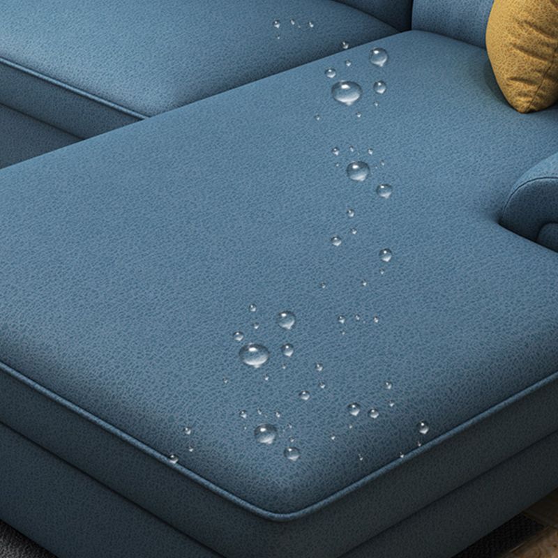 Modern Reversible Chaise Sectionals with Pillows Flared Arm Sectionals for Living Room Clearhalo 'Furniture' 'furniture_sectionals' 'kitchen' 'kitchen_sectionals' 'Living Room Furniture' 'Sectionals' 1200x1200_78e842f4-c94b-4279-acc3-938ee11f41cf