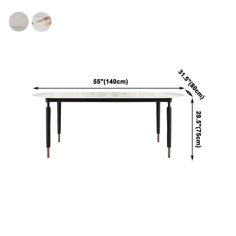 Minimalist Oval Sintered Stone Table Standard Dining Table for Kitchen Clearhalo ' dining_table' 'Dining Tables & Seating' 'Dining Tables' 'furn' 'furn_dining_table' 'Furniture' 'furniture_dining_table' 'Kitchen & Dining Furniture' 'kitchen&dining_furn' 'kitchen' 'kitchen_dining_table' 1200x1200_78e8af3d-d44b-4ded-8fe3-c5a635ef2406