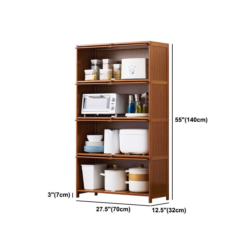 Sideboard moderna di bambù marrone Sideboard da pranzo con porta per soggiorno