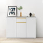 Contemporary Manufactured Wood Dining Server White Adjustable Shelving Sideboard Clearhalo 'buffet_sideboard' 'Buffets & Sideboards' 'furn' 'furn_buffet_sideboard' 'Furniture' 'Kitchen & Dining Furniture' 1200x1200_78ea60d9-18ff-4dc5-be09-7a41f0e881a3