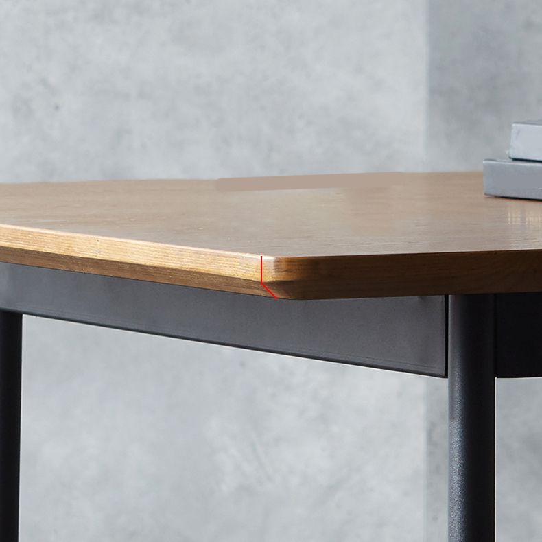 Industrial Dining Table Set 1/5/7 Pcs Solid Wood Top Table with Upholstered Chairs Clearhalo 'Dining Room Sets' 'Dining Tables & Seating' 'dining_room_set' 'furn' 'furn_dining_room_set' 'Furniture' 'Kitchen & Dining Furniture' 1200x1200_78eae9db-8fa4-4c1a-bee2-11b9f5f62433