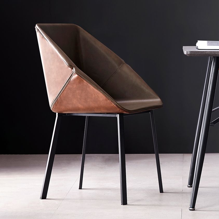 Modern Style Chairs Dining Arm Chair with Metal Legs for Kitchen Clearhalo ' kitchen&dining_furn' 'Dining Chairs' 'Dining Tables & Seating' 'dining_chair' 'furn' 'furn_dining_chair' 'Furniture' 'furniture_dining_chair' 'Kitchen & Dining Furniture' 'kitchen' 1200x1200_78eb461b-7e33-4682-a38f-cfbc9b685770