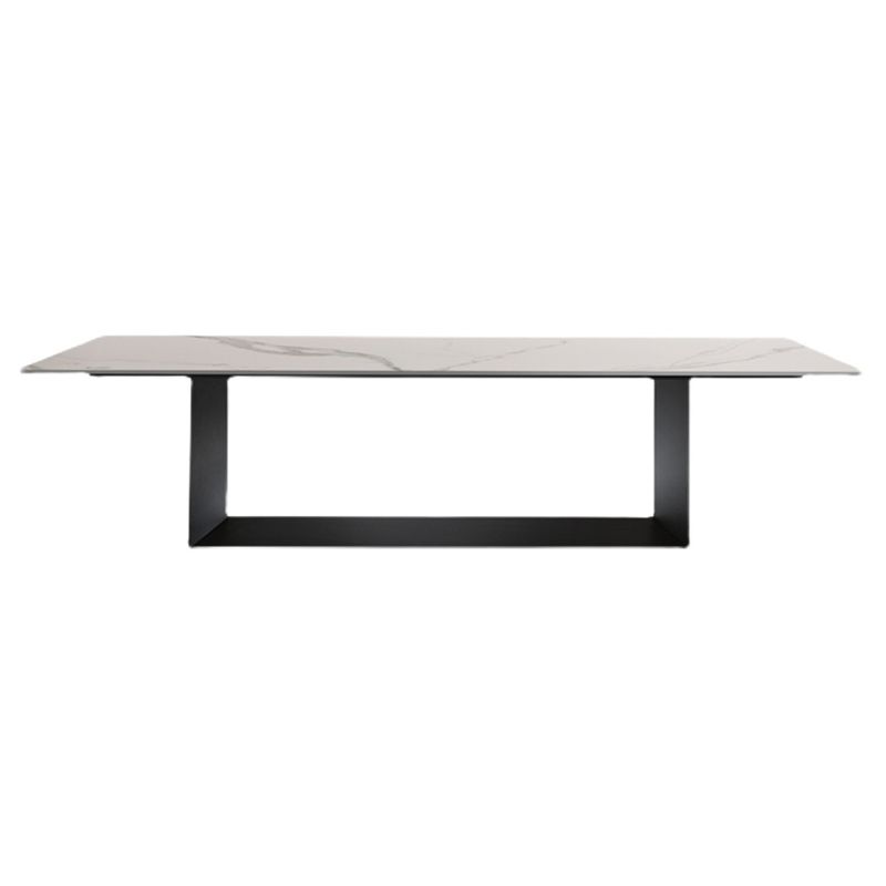 Metal Traditional Luxury Rectangular Table Sintered Stone Table for Kitchen Clearhalo ' dining_table' 'Dining Tables & Seating' 'Dining Tables' 'furn' 'furn_dining_table' 'Furniture' 'furniture_dining_table' 'Kitchen & Dining Furniture' 'kitchen&dining_furn' 'kitchen' 'kitchen_dining_table' 1200x1200_78eba526-ece9-49c1-acec-905970697498