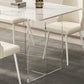 Modern Sintered Stone Dining Table Acrylic Dining Table with Double Pedestal Base Clearhalo 'Dining Tables & Seating' 'Dining Tables' 'dining_table' 'furn' 'furn_dining_table' 'Furniture' 'Kitchen & Dining Furniture' 1200x1200_78eca418-ac76-420b-bee2-21daa53a4842