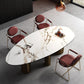 Glam 1/2/3/4/6/7 Pieces Dining Set Oval Shape Sintered Stone Dining Table Set Clearhalo 'Dining Room Sets' 'Dining Tables & Seating' 'dining_room_set' 'furn' 'furn_dining_room_set' 'Furniture' 'furniture_dining_room_set' 'Kitchen & Dining Furniture' 1200x1200_78ed3131-6169-4c5e-a2d6-7877ccefe163