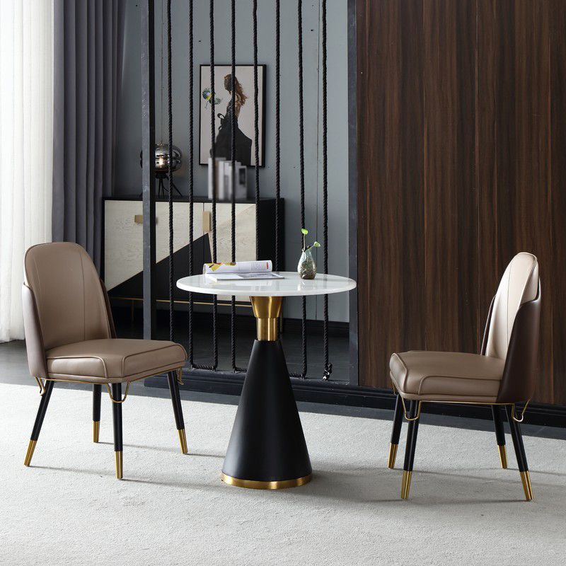 Metal Traditional Luxury Round Table Marble Top Indoor Table with Pedestal Clearhalo ' dining_table' 'Dining Tables & Seating' 'Dining Tables' 'furn' 'furn_dining_table' 'Furniture' 'furniture_dining_table' 'Kitchen & Dining Furniture' 'kitchen&dining_furn' 'kitchen' 'kitchen_dining_table' 1200x1200_78ed35d8-50df-4886-8c9f-324e5eb3d77c