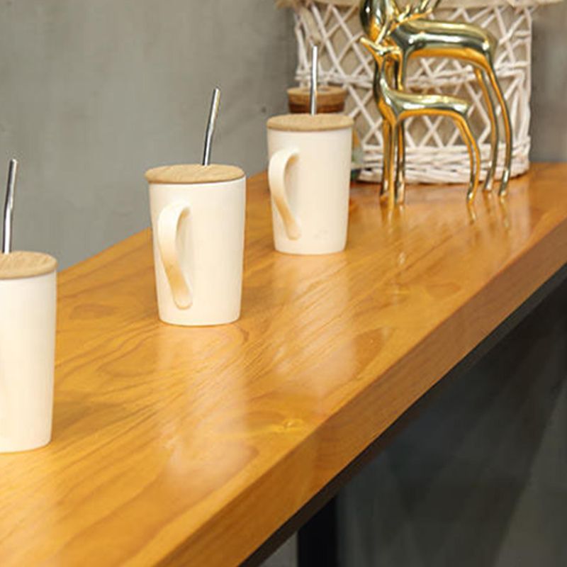 Solid Wood Bar Table Industrial Rectangle Bar Table with Trestle Base in Black Clearhalo 'Bar Furniture' 'Bar Tables' 'bar_tables' 'furn' 'furn_bar_tables' 'Furniture' 'furniture_bar_tables' 'Kitchen & Dining Furniture' 1200x1200_78ee800d-b6fe-449a-8743-a274cd05c82f