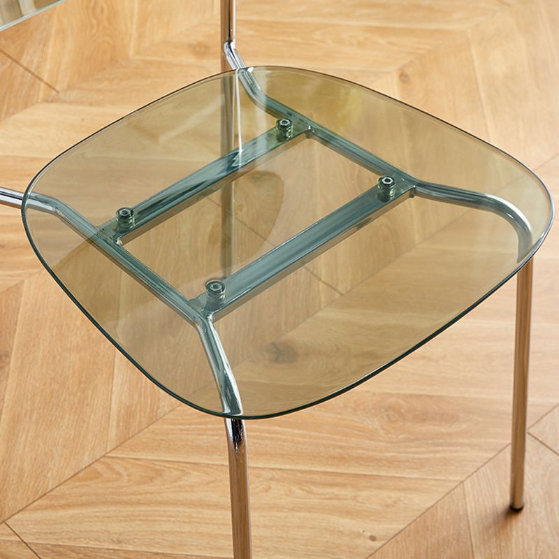 Modern Indoor-Outdoor Metal Dining Chair Home Armless Stacking Side Chair Clearhalo ' kitchen&dining_furn' 'Dining Chairs' 'Dining Tables & Seating' 'dining_chair' 'furn' 'furn_dining_chair' 'Furniture' 'furniture_dining_chair' 'Kitchen & Dining Furniture' 'kitchen' 1200x1200_78eeb1a0-b260-40b8-8855-c547b90f754d