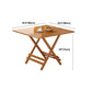 Contemporary Natural Folding Table Bamboo Home Dining Table with Pedestal Base