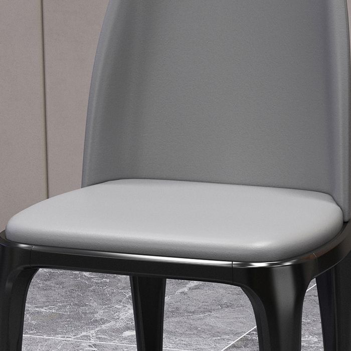 Matte Finish Industrial Side Chair Parsons Leather Dining Chair (Set of 2) Clearhalo ' kitchen&dining_furn' 'Dining Chairs' 'Dining Tables & Seating' 'dining_chair' 'furn' 'furn_dining_chair' 'Furniture' 'furniture_dining_chair' 'Kitchen & Dining Furniture' 'kitchen' 1200x1200_78ef272d-6d35-4b10-8029-481e7a48a3e7