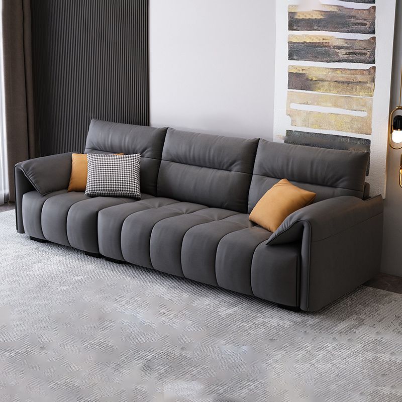 Dark Gray Cushion Back Contemporary Removable Cushions L-Shape Sofa & Chaise Clearhalo 'furn' 'furn_sectionals' 'Furniture' 'furniture_sectionals' 'kitchen' 'kitchen_sectionals' 'Living Room Furniture' 'Sectionals' 1200x1200_78f26d2d-4271-4d1c-b222-2c7ae516f33e