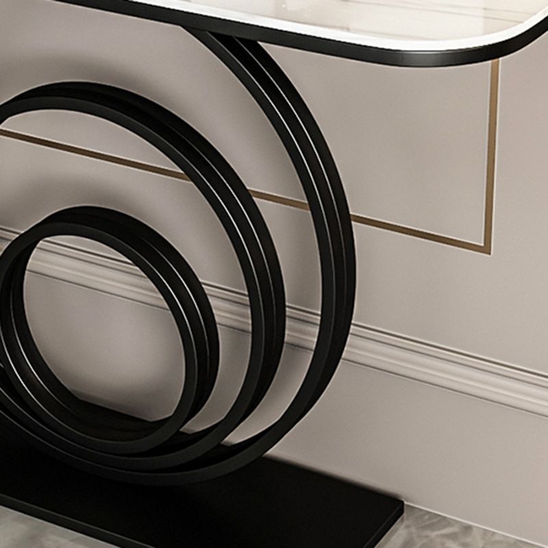 Tavolo console astratto di mezza luna glam e console astratta per Hall