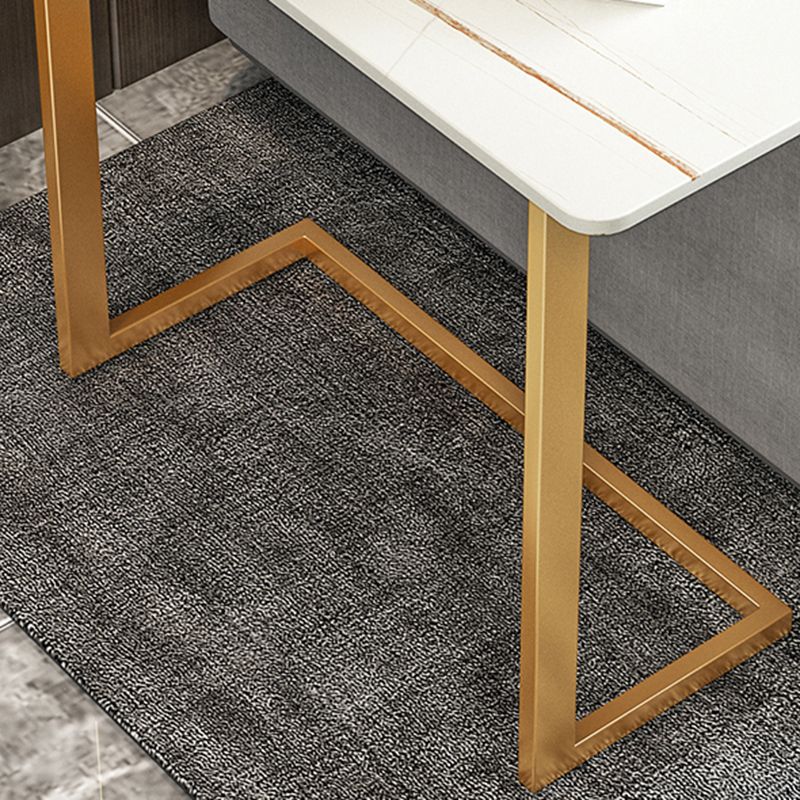 21,6 "rechteckige Schiefer -Top -Seitentisch Ironcraft C Endtabelle