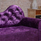 Tufted Split-Back Sofa Velvet Flared Arm Curved Sofa 33.46 inch High