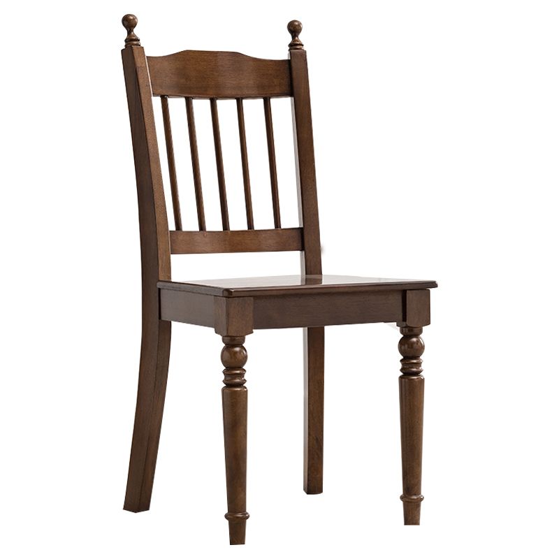 Traditional Rubberwood Wood Dining Side Chair Slat Back Single Dining Chair Clearhalo ' kitchen&dining_furn' 'Dining Chairs' 'Dining Tables & Seating' 'dining_chair' 'furn' 'furn_dining_chair' 'Furniture' 'furniture_dining_chair' 'Kitchen & Dining Furniture' 'kitchen' 1200x1200_78f96422-613e-460e-bc69-21d58428b244