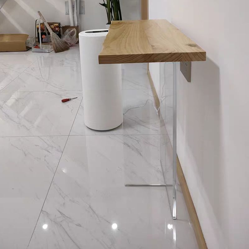 Table de la consola contemporánea de forma rectángulo Sofá de la consola de pino en natural/negro