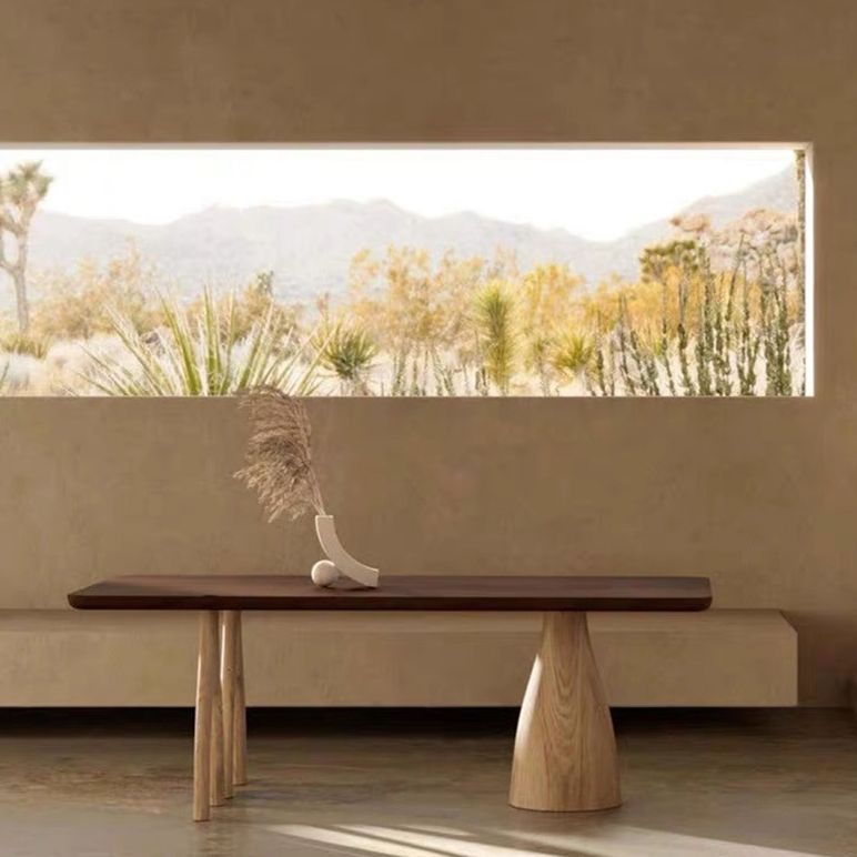 Rectangle Pine Solid Wood Table Modern Dining Table with 3 Legs for Restaurant Living Room Clearhalo ' dining_table' 'Dining Tables & Seating' 'Dining Tables' 'furn' 'furn_dining_table' 'Furniture' 'furniture_dining_table' 'Kitchen & Dining Furniture' 'kitchen&dining_furn' 'kitchen' 'kitchen_dining_table' 1200x1200_78fa6adf-b0f7-4b1e-ae7e-caf428920357