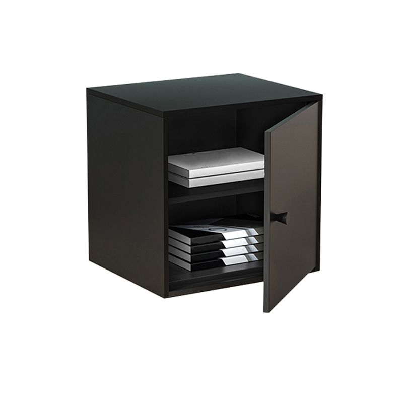 Modern Square Bookcase Metal Bookshelf for Bedroom , 13.7" W X 11.8" D X 13.7" H