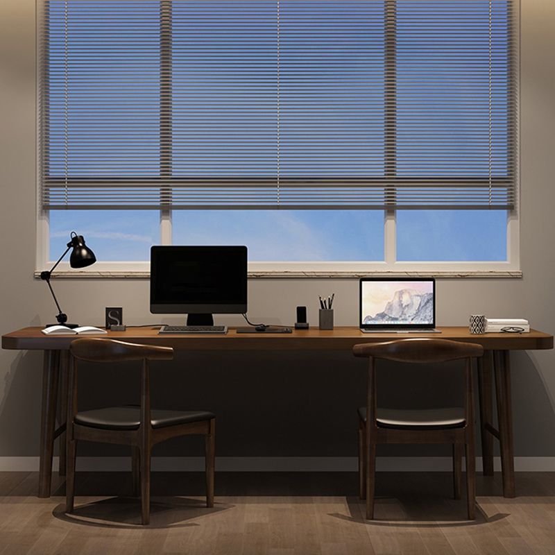 Contemporary Wooden Writing Desk Bedroom Office Desk in Brown Clearhalo 'furn' 'furn_office_desk' 'Furniture' 'Office Desks' 'Office Furniture' 'office_desk' 1200x1200_78fc8fe9-244e-4887-bd85-c678ba212c04