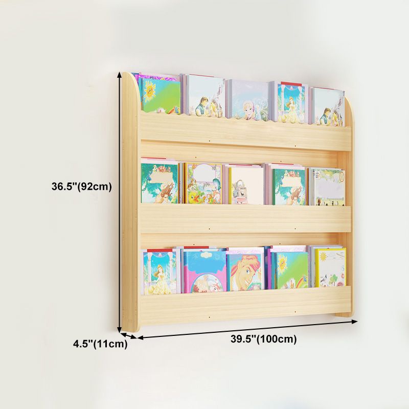 Contemporary Style Bookshelf Solid Wood Wall Mounted Bookcase for Home Office Clearhalo 'Bookcases' 'furn' 'furn_bookcases' 'Furniture' 'furniture_bookcases' 'kitchen' 'kitchen_bookcases' 'Living Room Furniture' 'Office Furniture' 1200x1200_78fca760-fa49-4a8a-b8c3-888e8e21a009