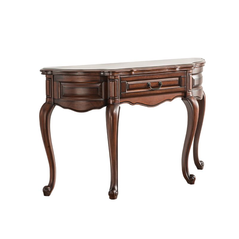 Free Form Shape Contemporary Console Table Wooden Console Sofa Table for Hall