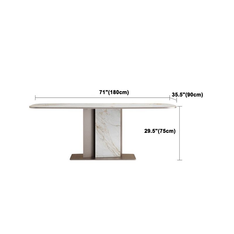 Nordic Sintered Stone Top Dining Set Rectangle 1/4/5/7 Pieces Dinette Table Set Clearhalo 'Dining Room Sets' 'Dining Tables & Seating' 'dining_room_set' 'furn' 'furn_dining_room_set' 'Furniture' 'Kitchen & Dining Furniture' 1200x1200_78fe55cc-7e63-4b98-8105-32df678a9d34