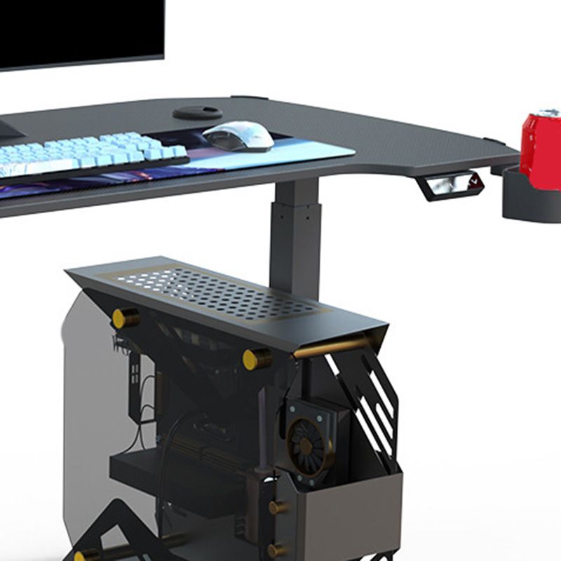 Escritorio de juego contemporáneo para oficina de 24 "w x 29" H escritorio rectangular en negro/negro