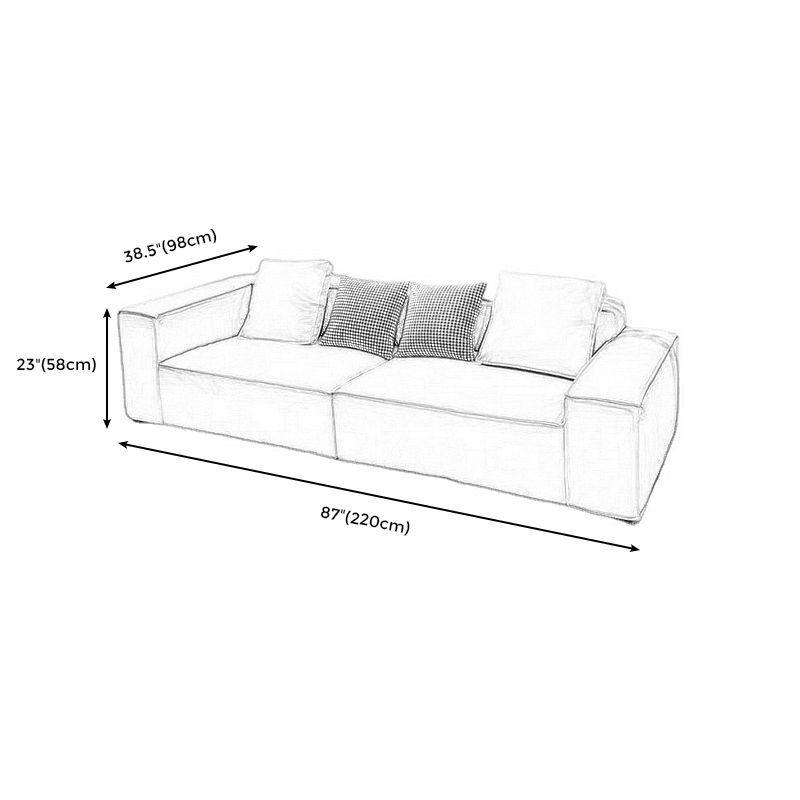 Stain-Resistant Leather Couch Square Arm Standard Settee in White Clearhalo 'furn' 'furn_sofas' 'Furniture' 'furniture_sofas' 'Living Room Furniture' 'Sofa' 'sofas' 1200x1200_78fef0e3-7ed1-48f4-9f03-0654366dad8f