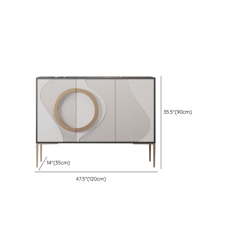 Glam Style Buffet Stand Engineered Wood Sideboard Buffet , 13.8" X 35.4" H Clearhalo 'buffet_sideboard' 'Buffets & Sideboards' 'furn' 'furn_buffet_sideboard' 'Furniture' 'Kitchen & Dining Furniture' 1200x1200_79011f9f-f421-43b6-a7ac-53343da97570