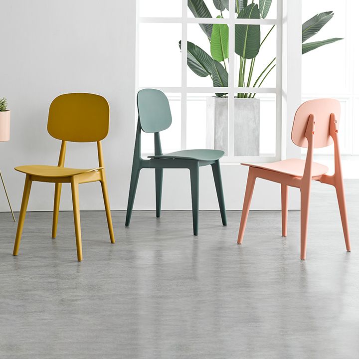 Scandinavian Style Open Back Dining Side Chair Plastic Dining Armless Chair Clearhalo ' kitchen&dining_furn' 'Dining Chairs' 'Dining Tables & Seating' 'dining_chair' 'furn' 'furn_dining_chair' 'Furniture' 'furniture_dining_chair' 'Kitchen & Dining Furniture' 'kitchen' 1200x1200_7901cdfc-30ab-46b2-8048-8bfb87452374