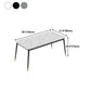Glam Style Stone Dining Table 4 Metal Legs Table Home Rectangle Dining Table Clearhalo 'Dining Tables & Seating' 'Dining Tables' 'dining_table' 'furn' 'furn_dining_table' 'Furniture' 'furniture_dining_table' 'Kitchen & Dining Furniture' 1200x1200_790355be-d4c3-460c-95ec-cdc1d5b6c70f
