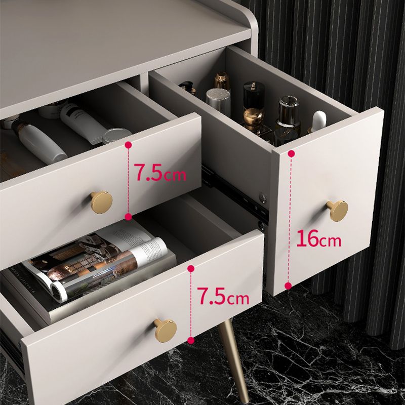 Tavolo da trucco grigio/bianco con cassetto 15,74 "W x 30,70" H per camera da letto