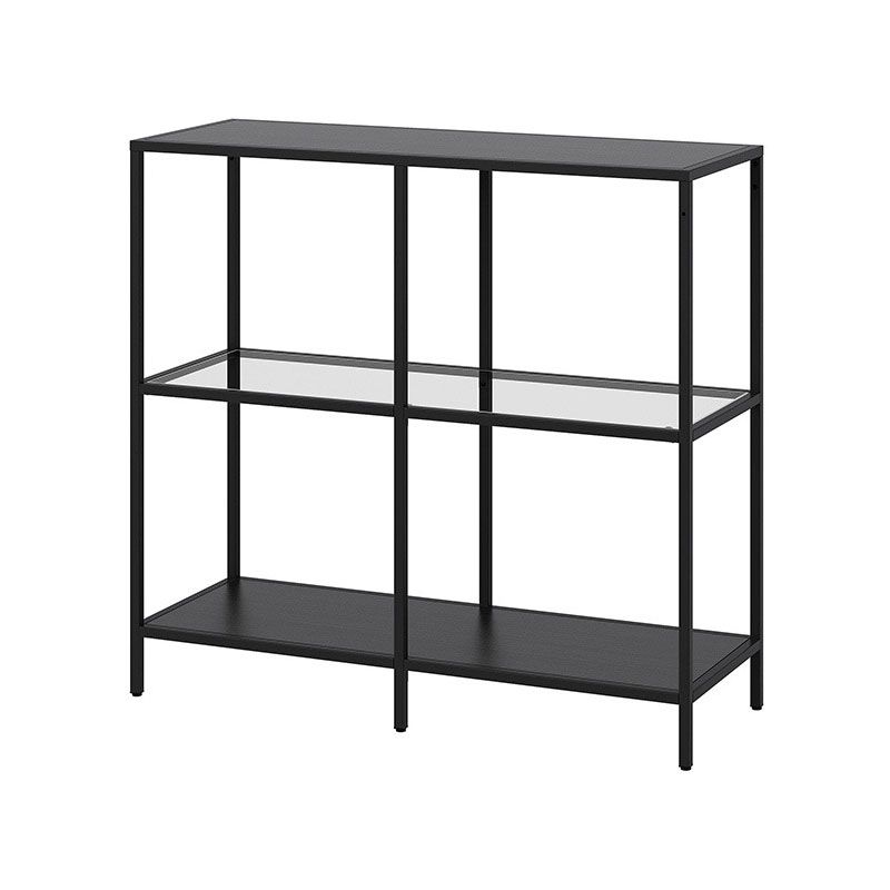 Table de mesa de sofá de la consola de hierro moderna con estantes para el salón