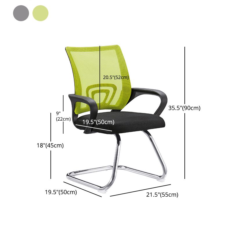 Modern Steel Desk Chair Mid Back Home Office Chair with Wheels Clearhalo 'furn' 'furn_office_chair' 'Furniture' 'Office Chairs' 'Office Furniture' 'office_chair' 1200x1200_790623b1-4a7a-499a-9cf6-b3bdc434ff7f