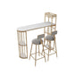 42-inch Height Bar Table Artificial Marble Glam Style Bistro Table with Storage Shelf Clearhalo 'Bar Furniture' 'Bar Tables' 'bar_tables' 'furn' 'furn_bar_tables' 'Furniture' 'furniture_bar_tables' 'Kitchen & Dining Furniture' 1200x1200_7906dd8f-ade9-463f-83d7-439edefe5965