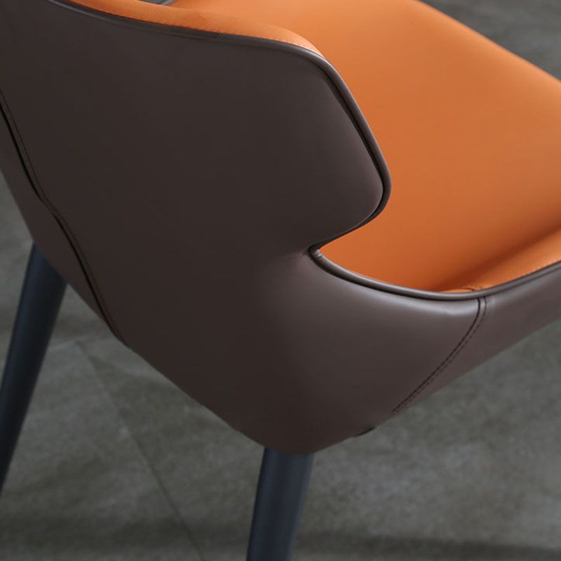 Modern Design Wingback Chair for Home Leather Dining Side Chairs Clearhalo ' kitchen&dining_furn' 'Dining Chairs' 'Dining Tables & Seating' 'dining_chair' 'furn' 'furn_dining_chair' 'Furniture' 'furniture_dining_chair' 'Kitchen & Dining Furniture' 'kitchen' 1200x1200_7907caa6-07b7-4c67-843e-07ae91882d53