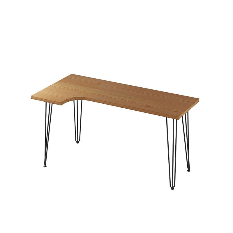 Scrivania industriale a forma di L scrivania in legno massiccio per casa