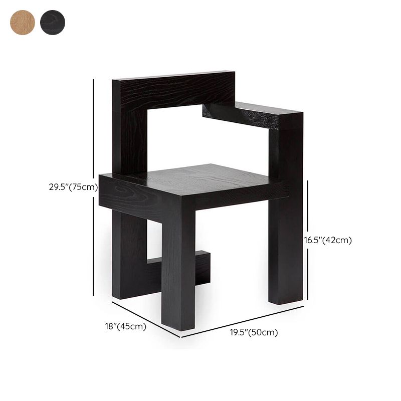 Moderner Armstuhl Holz offener Essakzent -Stuhl für Zuhause