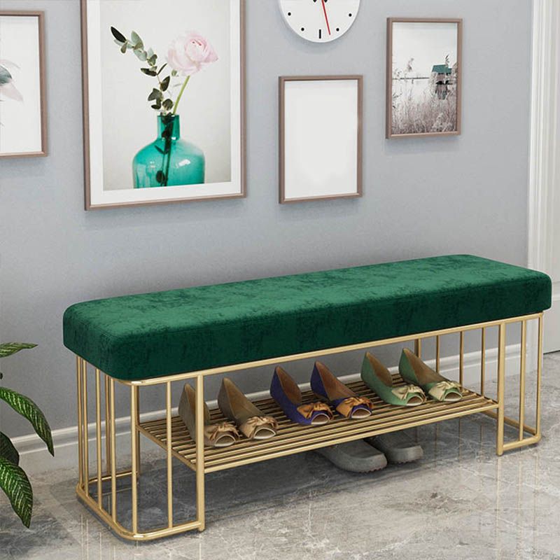 Glam Rectangle Seating Bench Cushioned Backless Entryway Bench with Storage Clearhalo 'Benches' 'Chairs & Seating' 'furn' 'furn_benches' 'Furniture' 'Living Room Furniture' 1200x1200_79096d4d-ca5e-4ab1-a92e-5ccddd5acdd6