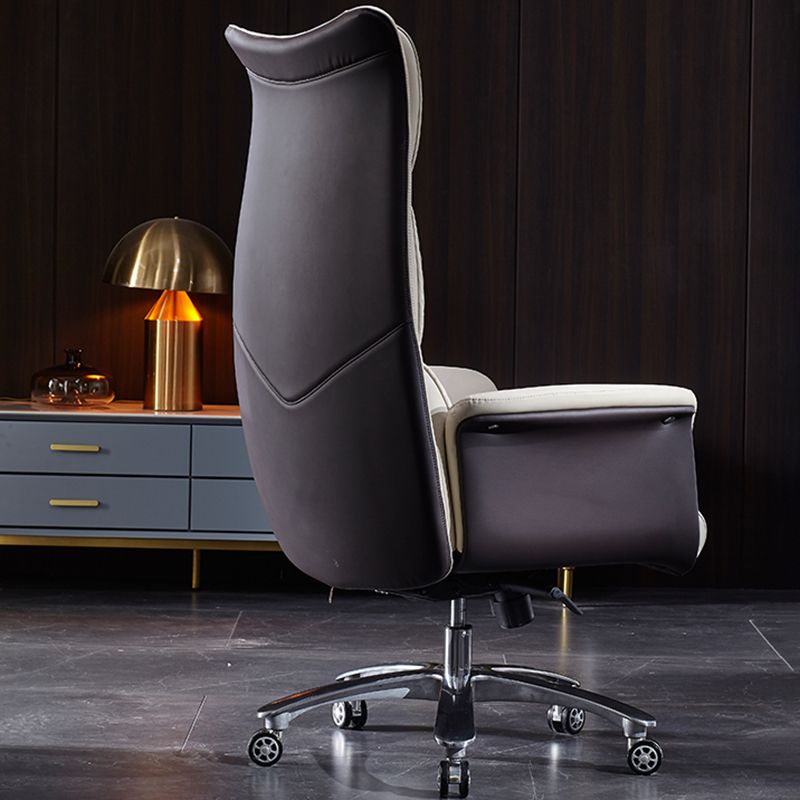 Modern White Managers Chair Adjustable Seat Height Executive Chair for Office Clearhalo 'furn' 'furn_office_chair' 'Furniture' 'Office Chairs' 'Office Furniture' 'office_chair' 1200x1200_79098550-6f3b-4926-ac01-2495a213eb06