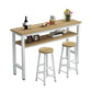 Tavolo da bar rettangolare in stile moderno Tavolo in legno con base in metallo per sala da pranzo