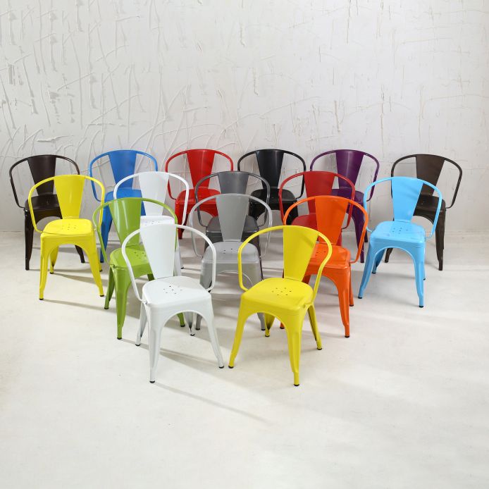 Industrial Dining Arm Chairs Stackable Armchair with Metal Legs (Set of 4) Clearhalo ' kitchen&dining_furn' 'Dining Chairs' 'Dining Tables & Seating' 'dining_chair' 'furn' 'furn_dining_chair' 'Furniture' 'furniture_dining_chair' 'Kitchen & Dining Furniture' 'kitchen' 1200x1200_790ceeab-b297-450c-b3bf-5da411355e10