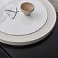 Table basse en bois ou table de bout abstraite avec 4 tiroirs de rangement