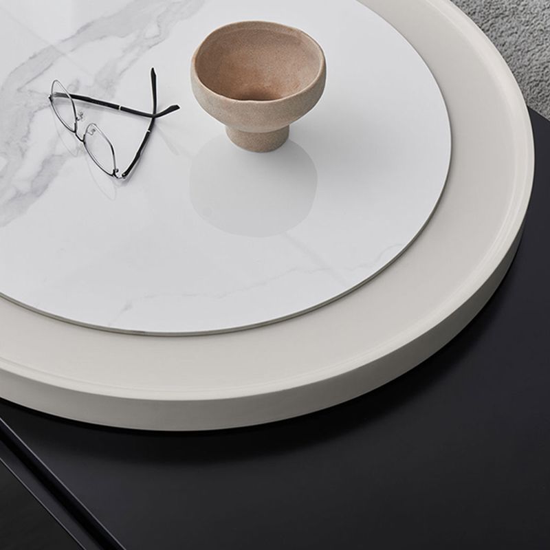 Table basse en bois ou table de bout abstraite avec 4 tiroirs de rangement