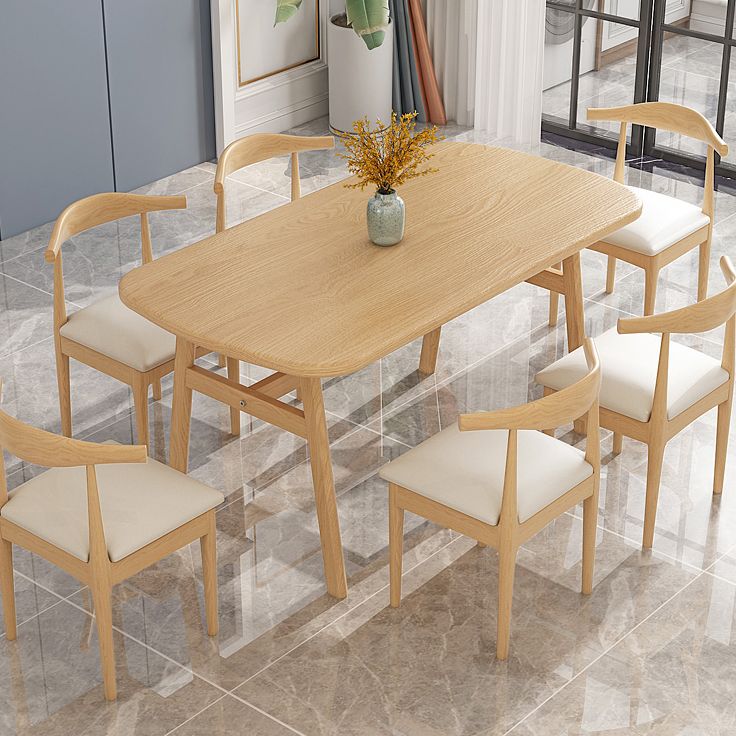 Minimalist Traditional Height Wood Dining Table Rectangle Dining Room Set For Home Clearhalo 'Dining Room Sets' 'Dining Tables & Seating' 'dining_room_set' 'furn' 'furn_dining_room_set' 'Furniture' 'furniture_dining_room_set' 'Kitchen & Dining Furniture' 'kitchen&dining_furn' 'kitchen' 1200x1200_790dc311-aa9a-4dbe-ad33-be0d7d5a775f