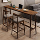 Scandinavian Dining Stools Solid Wood Bar Stools with Footrest