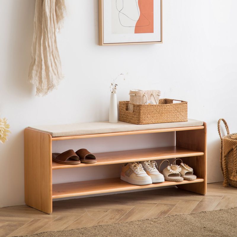 Modern Solid Color Bench with Storage Brown Rectangle Bench with Legs Clearhalo 'Benches' 'Chairs & Seating' 'furn' 'furn_benches' 'Furniture' 'Living Room Furniture' 1200x1200_790e8b58-50f1-4d84-8748-d2eb95cd2443