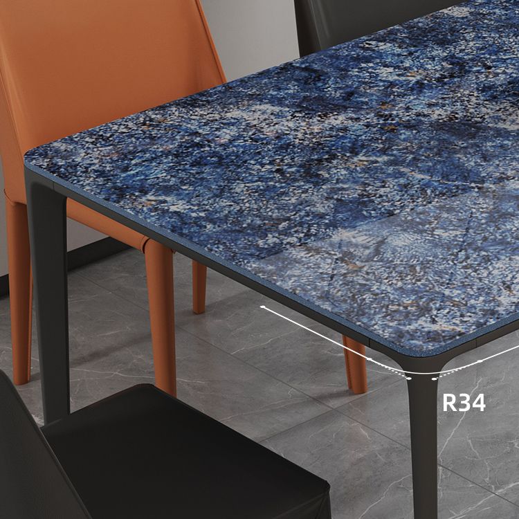 Sintered Stone Dining Table Industrial 4 Legs Base Rectangle Table for Home Clearhalo ' dining_table' 'Dining Tables & Seating' 'Dining Tables' 'furn' 'furn_dining_table' 'Furniture' 'furniture_dining_table' 'Kitchen & Dining Furniture' 'kitchen&dining_furn' 'kitchen' 'kitchen_dining_table' 1200x1200_790eccf0-fd4c-44b8-ab2c-77744374f136